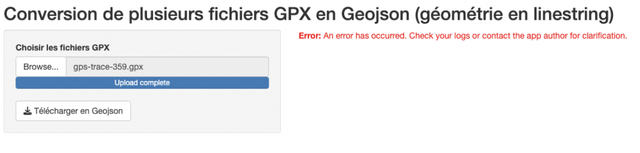 Conversion de GPX en GeoJSON